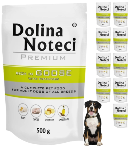 Dolina Noteci Premium bogata w gęś z ziemniakami mokra karma dla psa 10x 500g