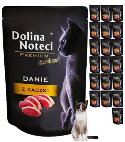 Dolina Noteci Premium kaczka mokra karma dla kota sterylizowanego 20x 85g