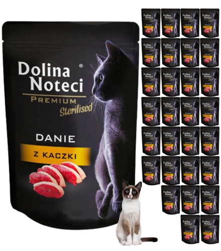 Dolina Noteci Premium kaczka mokra karma dla kota sterylizowanego 30x 85g