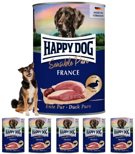 Happy Dog Sensible Pure France kaczka monobiałkowa mokra karma dla psa 6x 400g