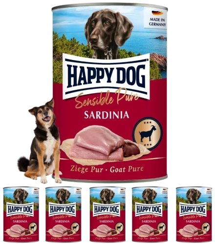 Happy Dog Sensible Pure Sardinia koza monobiałkowa mokra karma dla psa 6x 400g