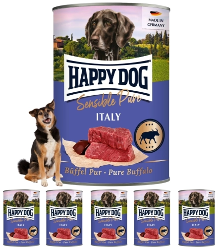 Happy Dog Sensible Pure Italy bawół monobiałkowa mokra karma dla psa 6x 400g