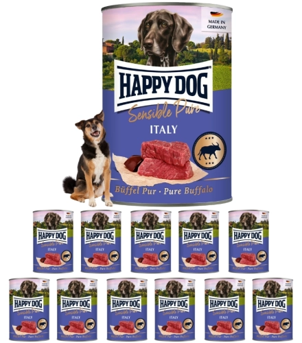 Happy Dog Sensible Pure Italy bawół monobiałkowa mokra karma dla psa 12x 400g