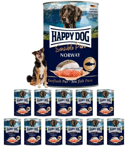 Happy Dog Sensible Pure Norway ryba morska mokra karma dla psa Omega-3 12x 400g
