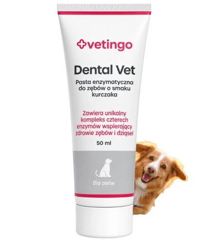 Vetingo Dental Vet kurczak enzymatyczna pasta do zębów świeży oddech 50ml