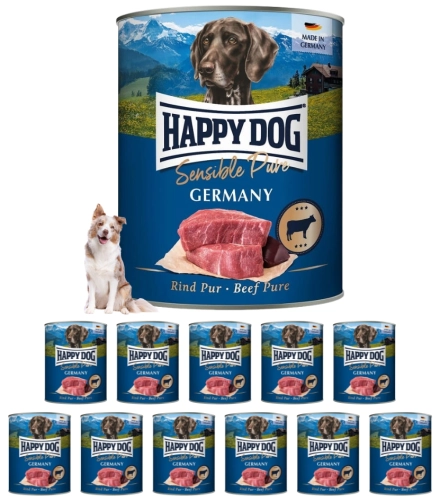 Happy Dog Sensible Pure Germany wołowina monobiałkowa karma dla psa 12x 800g