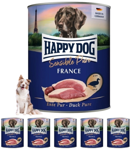 Happy Dog Sensible Pure France kaczka monobiałkowa mokra karma dla psa 6x 800g