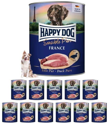 Happy Dog Sensible Pure France kaczka monobiałkowa mokra karma dla psa 12x 800g