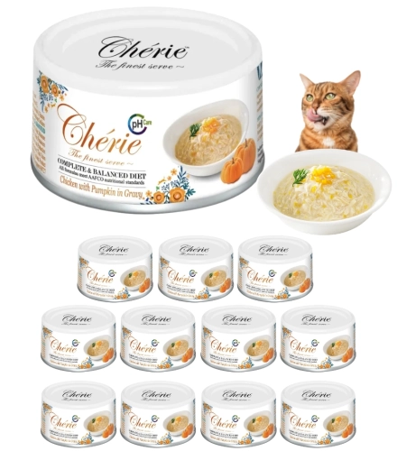 Pettric Cherie kurczak z dynią w sosie mokra karma dla dorosłego kota 12x 80g