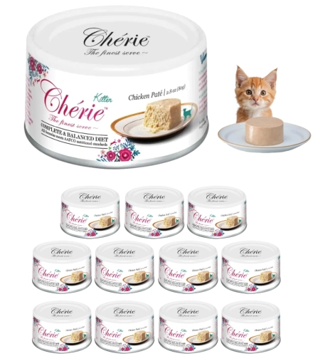 Pettric Cherie Kitten mus z kurczaka mokra karma dla kociąt 12x 80g