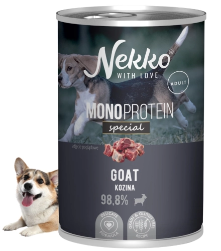 Nekko Monoprotein Special kozina monobiałkowa mokra karma dla psa 400g