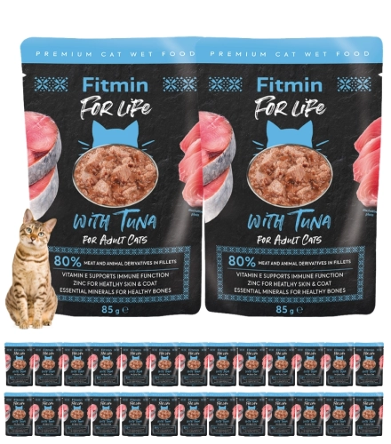 Fitmin For Life tuńczyk fileciki w sosie mokra karma dla kota 28x 85g