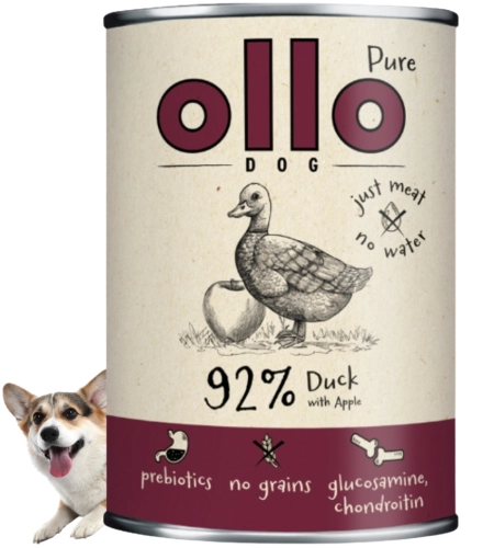 Ollo Pure kaczka z jabłkiem monobiałkowa hipoalergiczna karma dla psa 400g