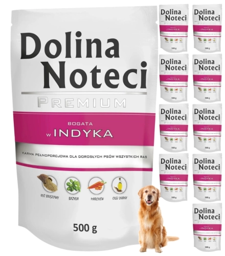 Dolina Noteci Premium bogata w indyka mokra karma dla psa 10x 500g