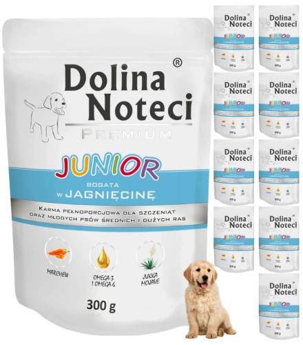 Dolina Noteci Premium Junior jagnięcina mokra karma dla szczeniąt 10x 300g