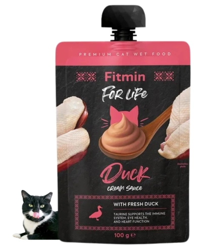 Fitmin For Life Cream Sauce kaczka kurczak kremowy przysmak dla kota 100g