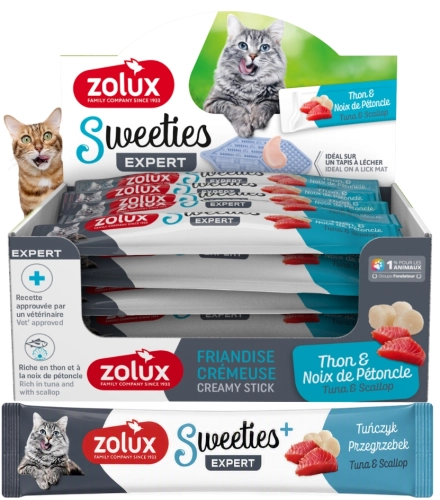 Zolux Sweeties tuńczyk przegrzebki kremowy przysmak dla kota 48x14g