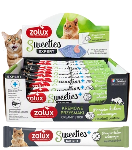 Zolux Sweeties Hairball kurczak morszczuk przysmak dla kota 48x 14g