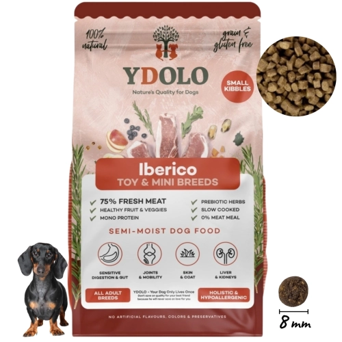 YDOLO mini wieprzowina Iberico monobiałkowa półwilgotna karma dla psa 700g
