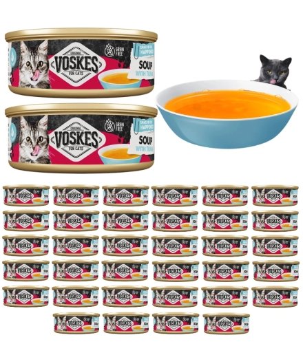 Zupa bulion dla kota z tuńczykiem Voskes Cat soup with Tuna 36 x 50g