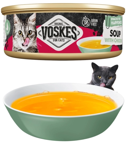Voskes Cat Soup zupa bulion dla kota z kurczakiem nawodnienie bez zbóż 50g