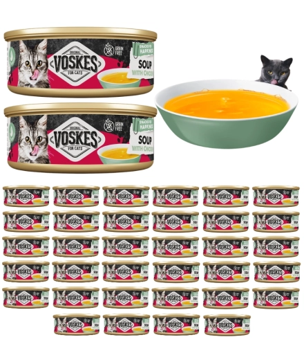 Voskes Cat Soup zupa bulion dla kota z kurczakiem nawodnienie bez zbóż 36x 50g