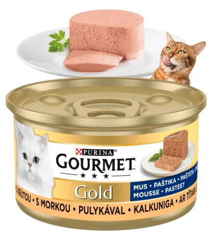 Purina Gourmet Gold mokra karma dla kota pasztet mus z indykiem 85g