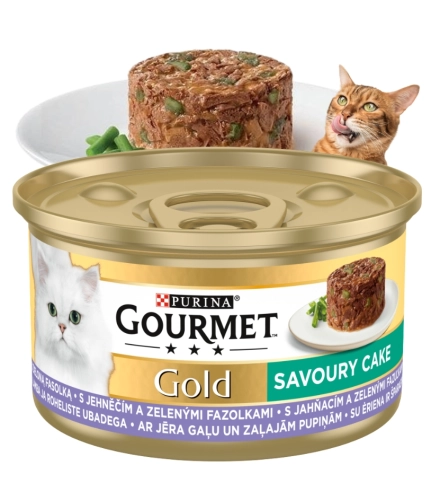 Purina Gourmet Gold mokra karma dla kota jagnięcina z zieloną fasolką 85g