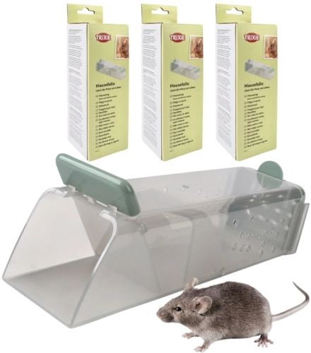 3x Trixie Trip Trap żywołapka na myszy humanitarna pułapka myszołapka 17cm 