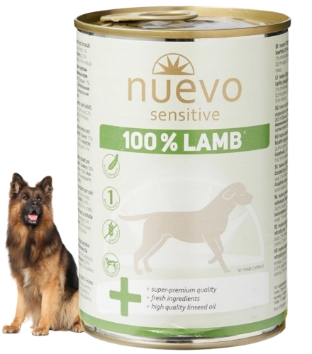 Nuevo Sensitive Lamb Jagnięcina monobiałkowa mokra karma dla psa 400g