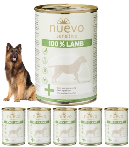 Nuevo Sensitive Lamb Jagnięcina monobiałkowa mokra karma dla psa 6x 400g