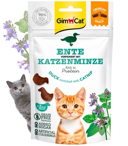 GimCat Crunchy Snack chrupiący przysmak dla kota kaczka kocimiętka 50g