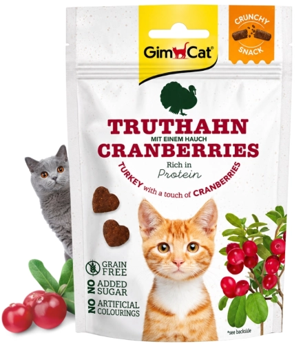 GimCat Crunchy Snack chrupiący przysmak dla kota indyk żurawina 50g
