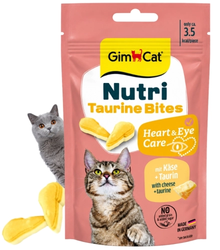 GimCat NutriTaurine Bites serowy przysmak dla kota z tauryną DHA 40g