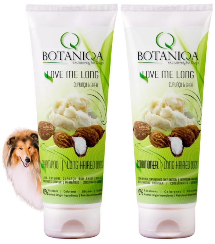 Botaniqa Love Me Long zestaw szampon + odżywka dla psa długowłosego 2x250ml
