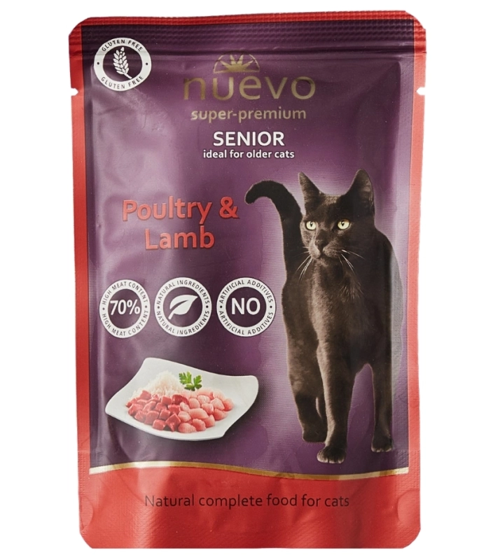 Nuevo Senior mokra karma dla kota seniora drób jagnięcina z ryżem 85g