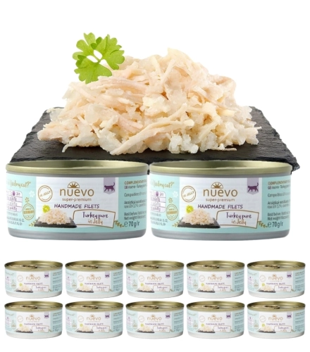 Nuevo Super Premium Karma dla kota Czysty filet z indyka w galaretce 12x 70g