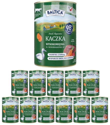 Baltica Smaki Regionów monobiałkowa mokra karma dla kota kaczka 12x 400g