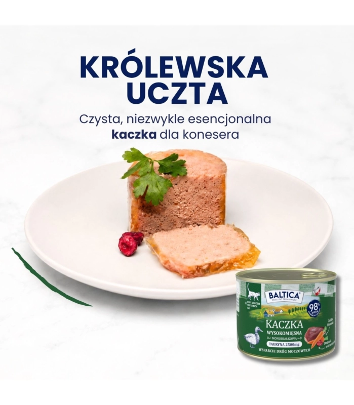 Baltica Smaki Regionów monobiałkowa mokra karma dla kota kaczka 6x 400g 2
