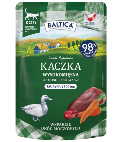 Baltica Smaki Regionów monobiałkowa mokra karma dla kota kaczka 100g