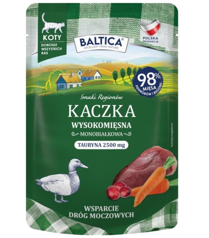 Baltica Smaki Regionów monobiałkowa mokra karma dla kota kaczka 100g 2