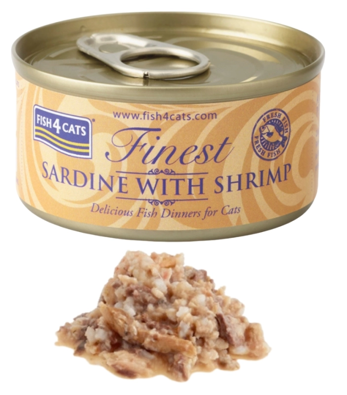Fish4Cats mokra karma dla kota sardynka z krewetkami naturalna Omega-3 70g 2