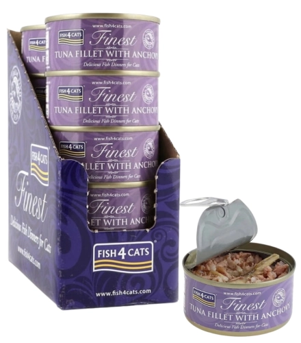 Fish4Cats mokra karma dla kota tuńczyk z anchois bez glutenu Omega-3 10x 70g
