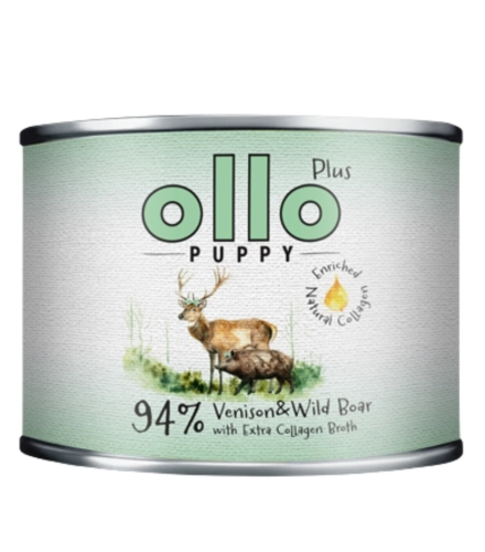 Ollo Puppy Kolagen Plus mokra karma dla szczeniąt jeleń i dzik 200g