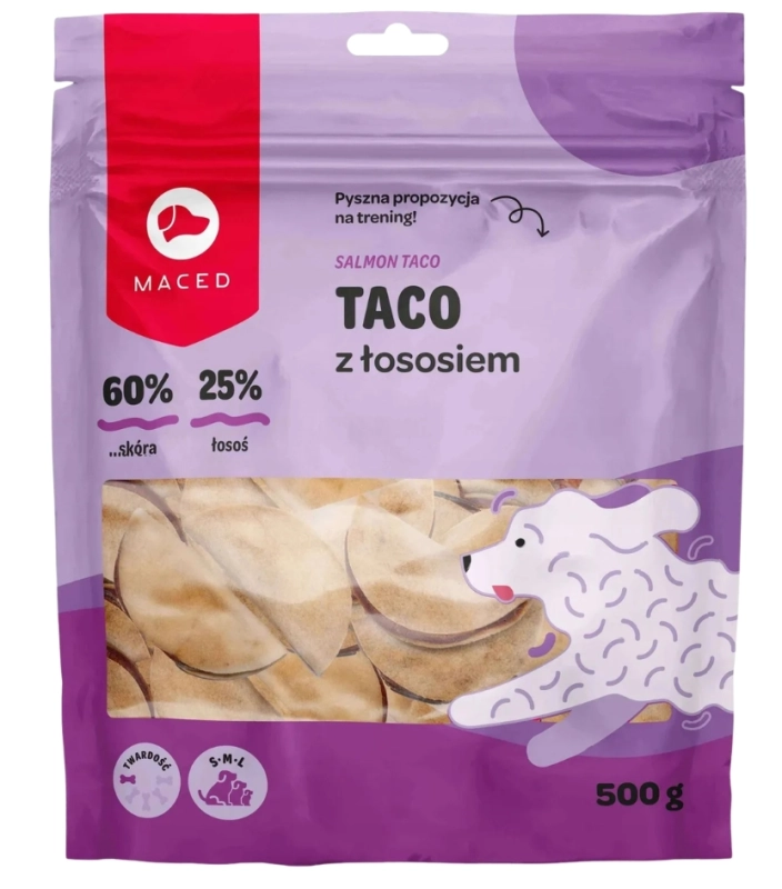Maced Taco z Łososiem miękki przysmak dla psa z łososiem Omega-3 500g 2