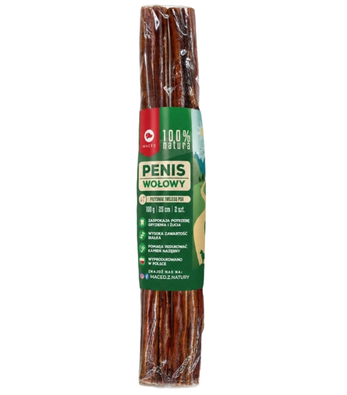 Maced Penis Wołowy 25cm naturalny monobiałkowy gryzak dla psa 2 szt 100g 4