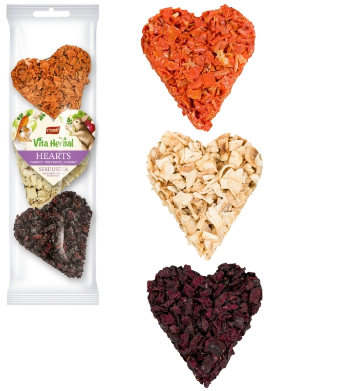 Vitapol Vita Herbal Serca mix warzywny przysmak dla królika i gryzoni 3 szt