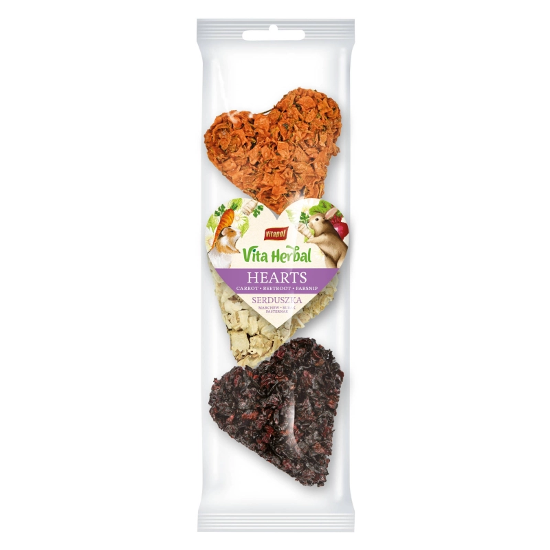 Vitapol Vita Herbal Serca mix warzywny przysmak dla królika i gryzoni 3 szt