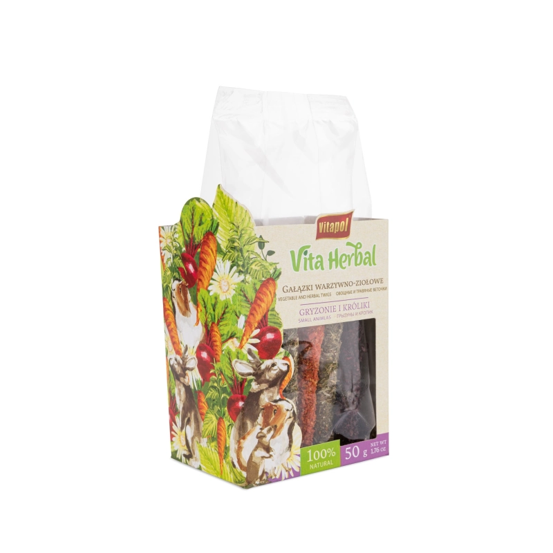 Vitapol Vita Herbal warzywno-ziołowe gałązki dla królika i gryzoni 50g