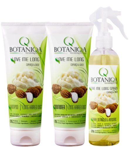 Botaniqa Love Me Long zestaw szampon, odżywka i spray dla psa 3x 250ml